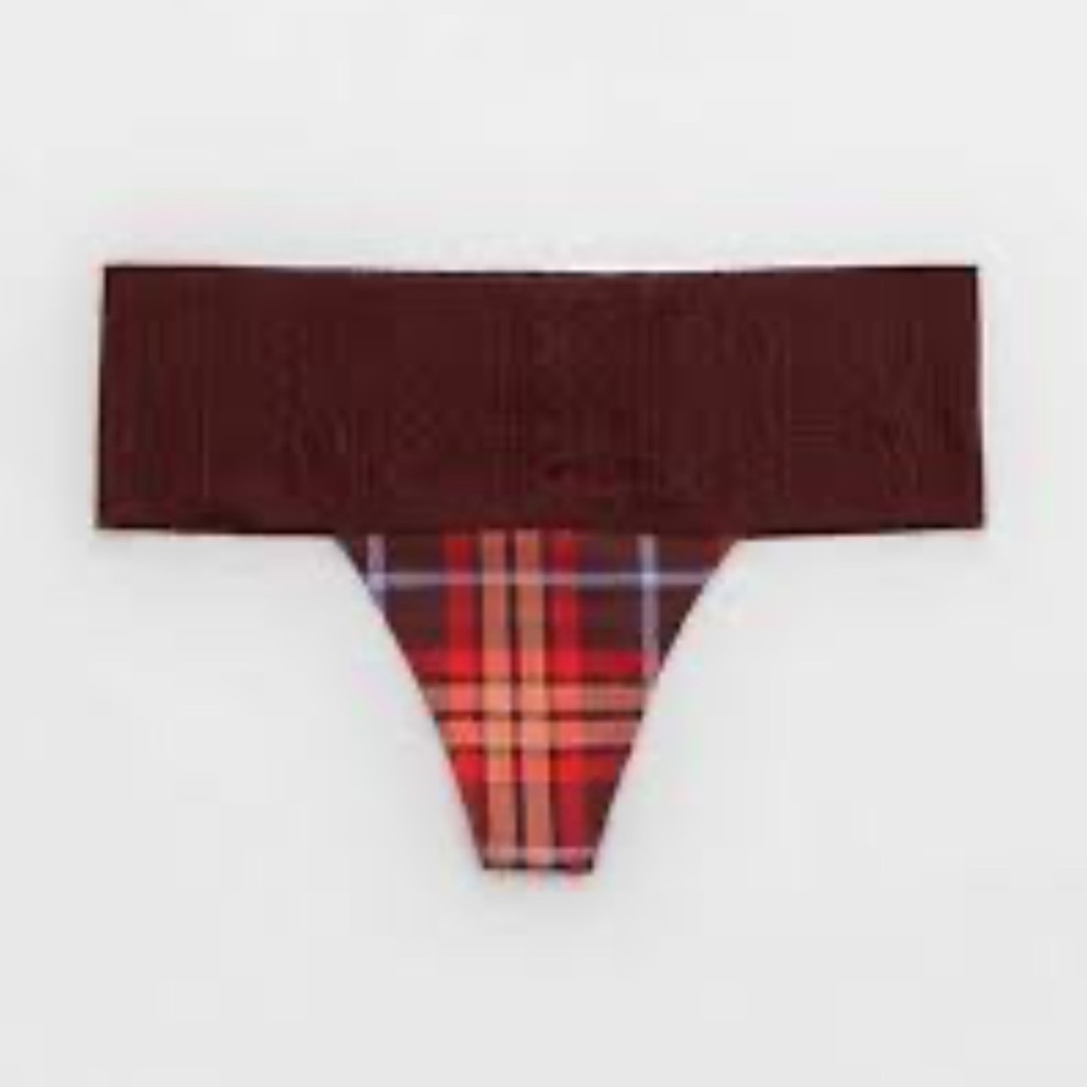 AERIE cotton knit, cable, lace thong